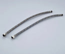 Silver stainless steel faucet plumbing hose for kitchen and bath by Decorbites