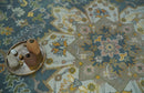 Silver, Teal and Taupe Hand knotted Traditional Heriz Serapi 9x12 Wool Area Rug by The Rug Decor