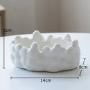 Silver textured ceramic bubble clouds ashtray – office smoking accessory by Decorbites