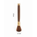Silver textured espresso brush with wooden handle for kitchen cleaning by Decorbites