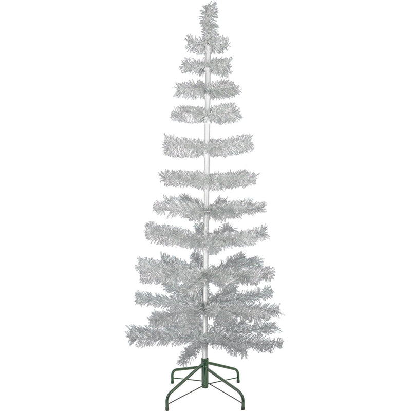 Silver Tinsel Christmas Tree