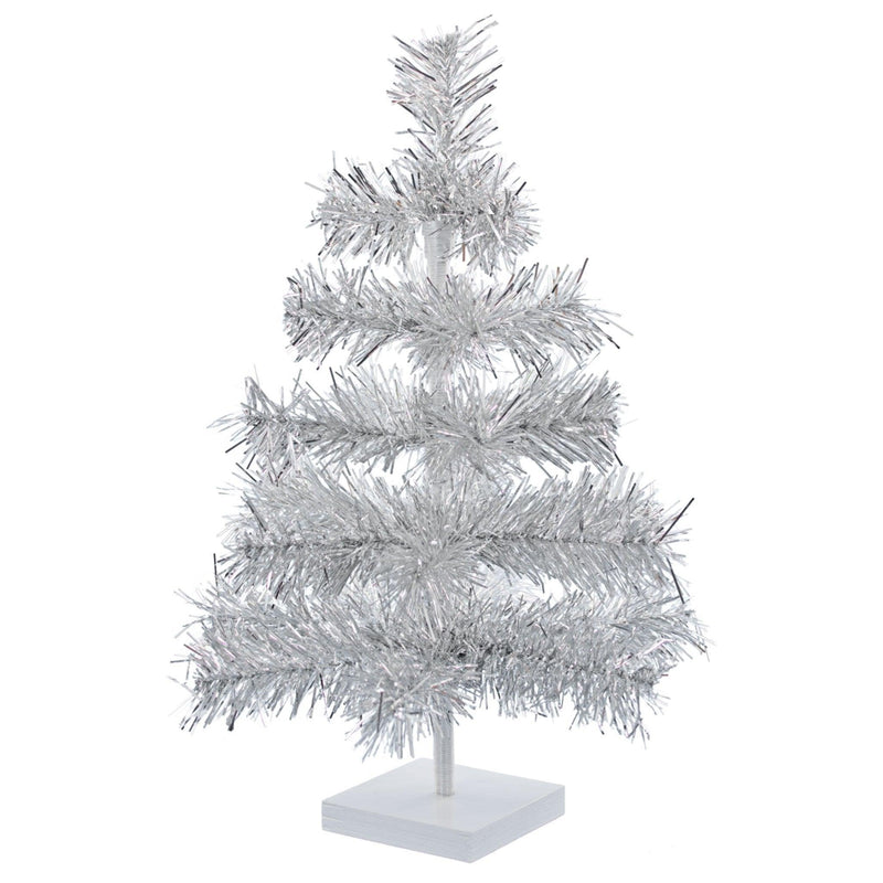 Silver Tinsel Christmas Tree