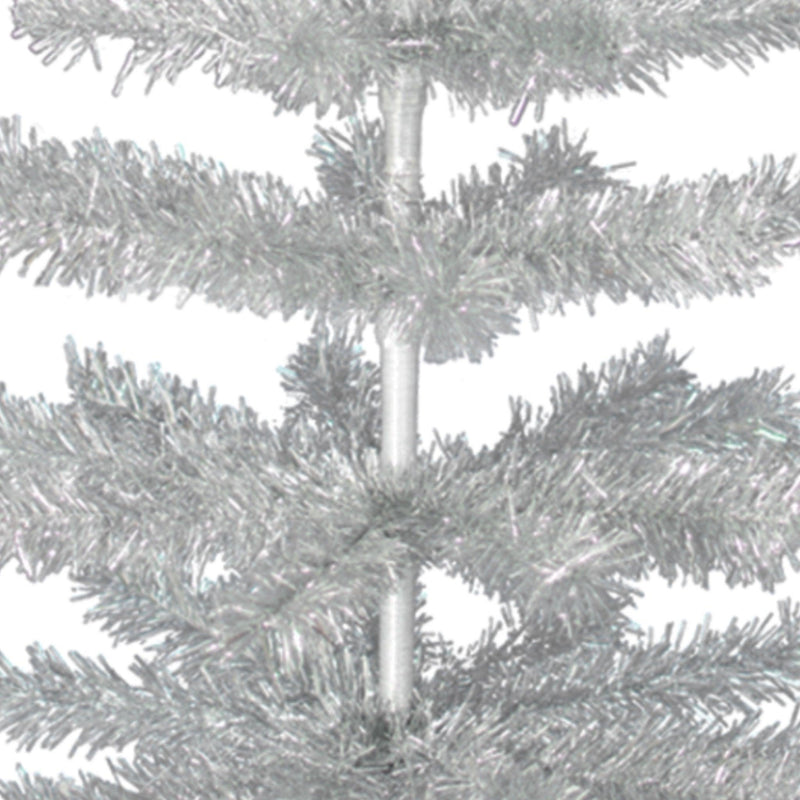 Silver Tinsel Christmas Tree