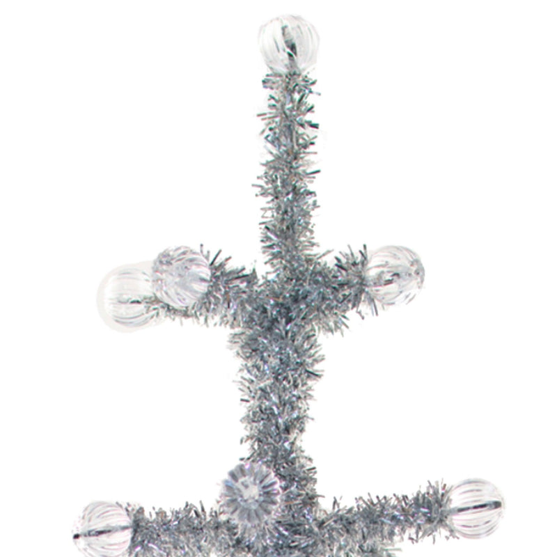 Silver Tinsel Merchandising & Display Tree