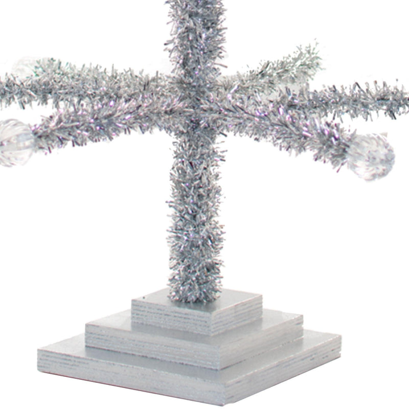 Silver Tinsel Merchandising & Display Tree