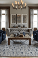 Silver Charcoal Wool Area Rug 8x10 - Hand Knotted Traditional