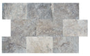 Silver Travertine Tumbled Pavers - Full TruckLoad