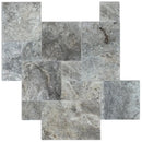 Silver Travertine Tumbled Pavers - Full TruckLoad