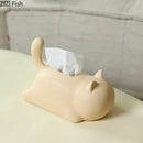 GobekUsa Cat Ceramic Tissue Box Modern Home Decor