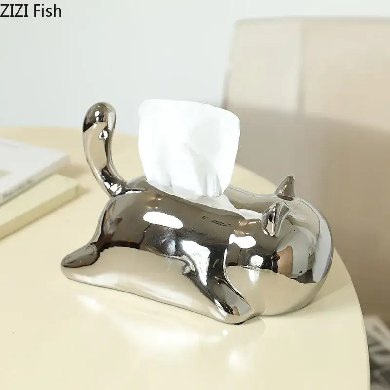 GobekUsa Cat Ceramic Tissue Box Modern Home Decor, photo 4 of 10