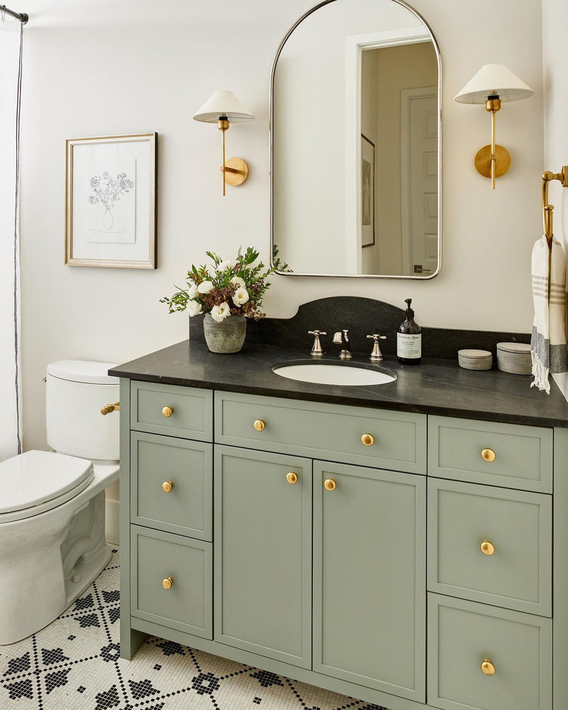 Arched Brass Mirror - Arch Unlacquered Brass Mirror