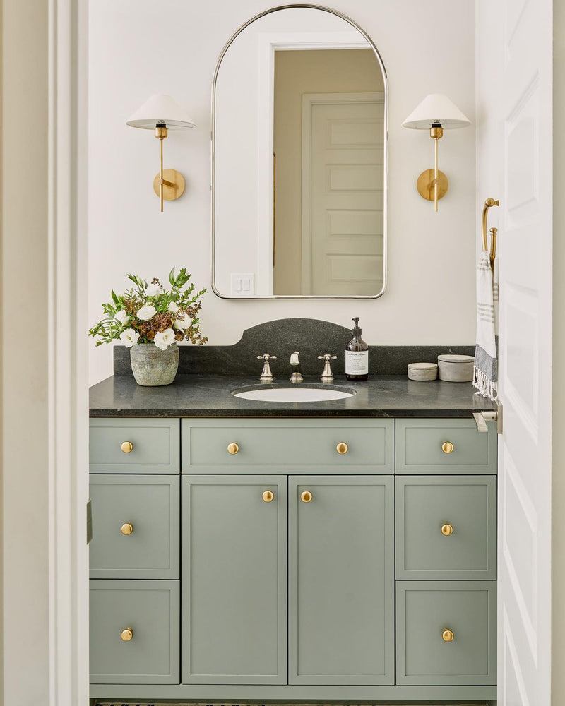 Arched Brass Mirror - Arch Unlacquered Brass Mirror