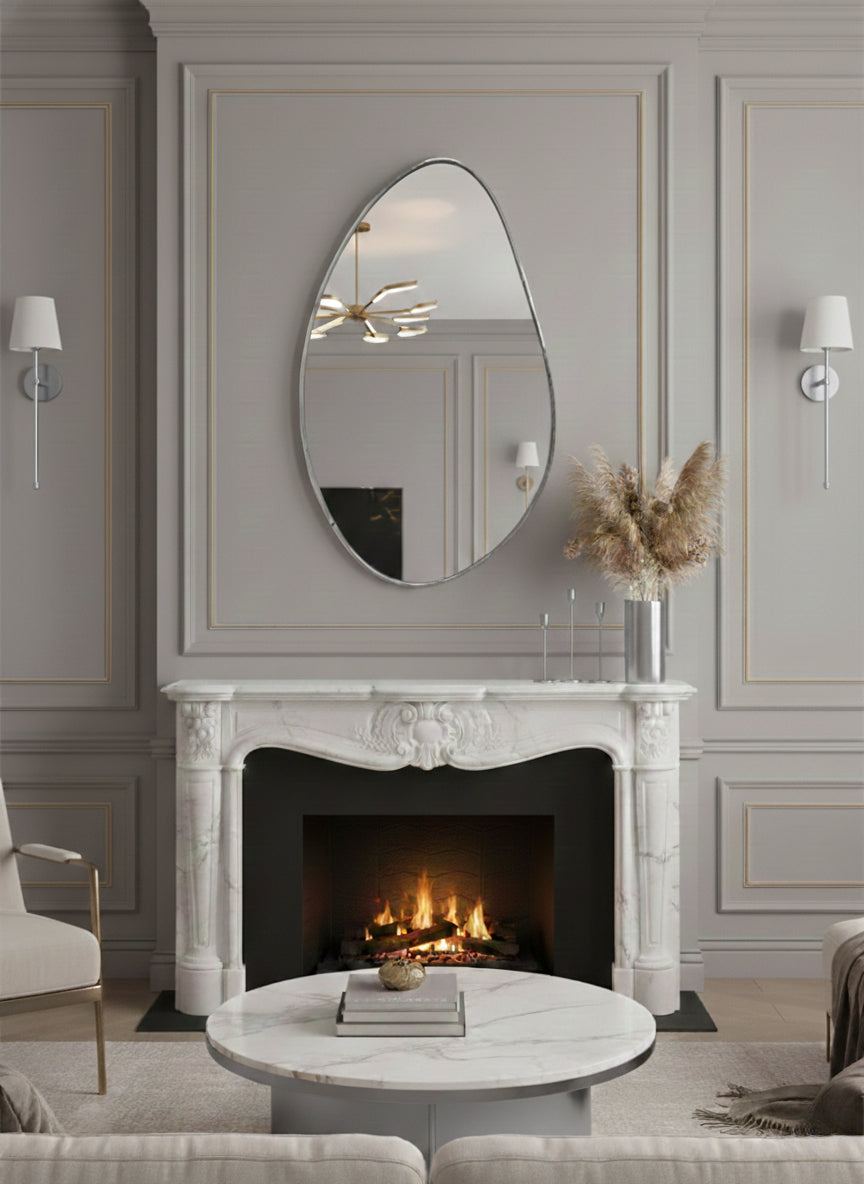 Asymmetrical Silver Wall Mirror, photo 4 of 12