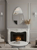Asymmetrical Silver Wall Mirror