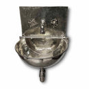 Silver Wall Mount Sink With Faucet