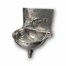 Silver Wall Mount Sink With Faucet