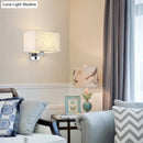 GobekUsa Flaxen Rectangular Shade Wall Lamp - Simple Style for Living Room Wall Lighting