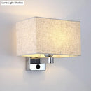 GobekUsa Flaxen Rectangular Shade Wall Lamp - Simple Style for Living Room Wall Lighting