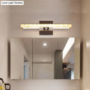 GobekUsa Simple Crystal LED Vanity Wall Light - Sleek Chrome Wall Mounted Lighting