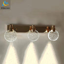GobekUsa Simple Crystal LED Wall Lamp for Bathroom Bedroom