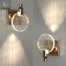 GobekUsa Simple Crystal LED Wall Lamp for Bathroom Bedroom