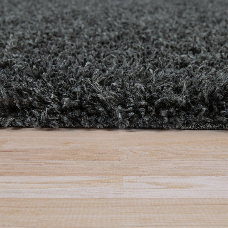 Solid Medium-Pile Rug Anthrazit Living Room Robust