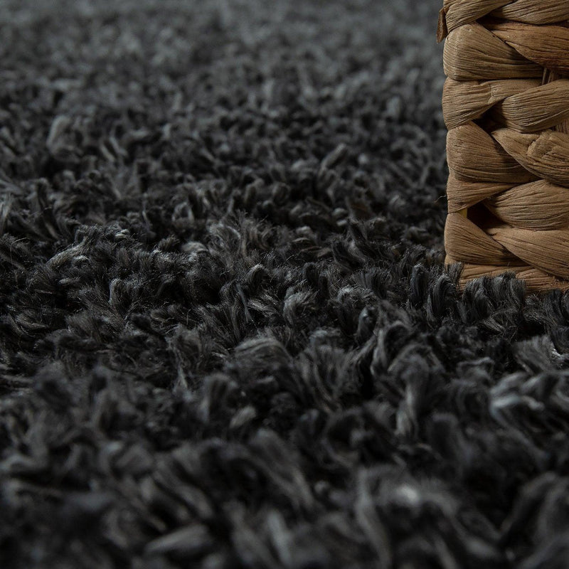 Solid Medium-Pile Rug Anthrazit Living Room Robust