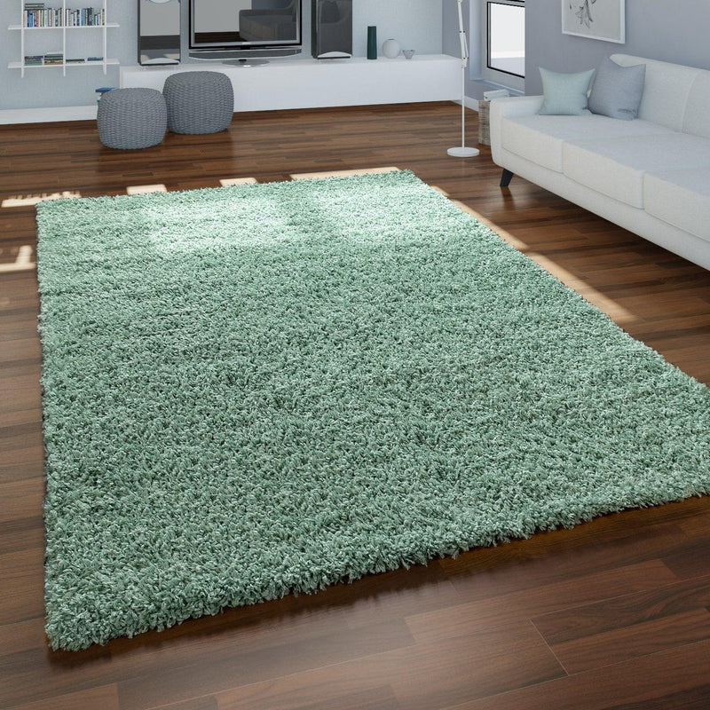 Simple High-Pile Rug Mint-Green Living Room Robust