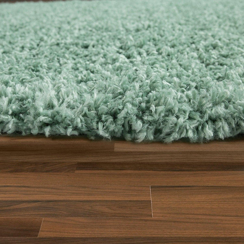 Simple High-Pile Rug Mint-Green Living Room Robust