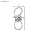 GobekUsa Simple LED Chrome Wall Mount Lamp with Cut Crystal Deco in Warm/White Light - Stylish Metal Number Wall Lighting Ideas