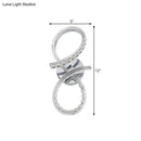 GobekUsa Simple LED Chrome Wall Mount Lamp with Cut Crystal Deco in Warm/White Light - Stylish Metal Number Wall Lighting Ideas