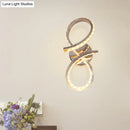 GobekUsa Simple LED Chrome Wall Mount Lamp with Cut Crystal Deco in Warm/White Light - Stylish Metal Number Wall Lighting Ideas