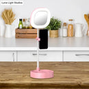 GobekUsa LED Mirror Light - Metallic Black/Pink/Blue Finish, Simple Style, USB Port, Fill-in Lighting
