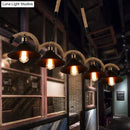 GobekUsa Simple retro led chandelier Nordic hemp rope cafe chandelier modern novelty American bar restaurant chandelier ceiling