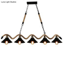 GobekUsa Simple retro led chandelier Nordic hemp rope cafe chandelier modern novelty American bar restaurant chandelier ceiling