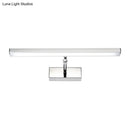 GobekUsa Simple Style Aluminum LED Sconce Wall Light in Chrome, customized Width (19"/23") - Warm/White Light