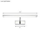 GobekUsa Simple Style Aluminum LED Sconce Wall Light in Chrome, customized Width (19"/23") - Warm/White Light