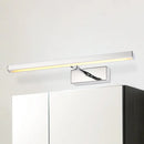 GobekUsa Simple Style Aluminum LED Sconce Wall Light in Chrome, customized Width (19"/23") - Warm/White Light