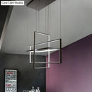 GobekUsa Simple Style Black Metal Rectangle LED Island Light - Warm/White/Natural Light Options, 23.5"/31.5"/38" Wide