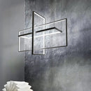 GobekUsa Simple Style Black Metal Rectangle LED Island Light - Warm/White/Natural Light Options, 23.5"/31.5"/38" Wide