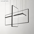 GobekUsa Simple Style Black Metal Rectangle LED Island Light - Warm/White/Natural Light Options, 23.5"/31.5"/38" Wide