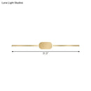 GobekUsa Metallic LED Gold Wall Mounted Vanity Sconce - Simple Style, 16"/23.5"/31.5" W