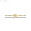 GobekUsa Metallic LED Gold Wall Mounted Vanity Sconce - Simple Style, 16"/23.5"/31.5" W