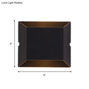 GobekUsa Simple Style Matte Black LED Wall Sconce Lamp with Metallic Squared Shade - Warm/White Lighting for Balcony