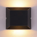 GobekUsa Simple Style Matte Black LED Wall Sconce Lamp with Metallic Squared Shade - Warm/White Lighting for Balcony