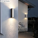 GobekUsa Simple Style Matte Black Rectangle LED Wall Light Metallic Sconce Lamp - Outdoor Use