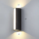 GobekUsa Simple Style Matte Black Rectangle LED Wall Light Metallic Sconce Lamp - Outdoor Use