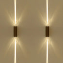 GobekUsa Simple Style Metallic Wall Sconce Light - 2 Lights, Black Finish, Warm/White Lighting for Hotel