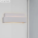 GobekUsa Simple Style White Rectangular Wall Washer Light for Bedroom - Plaster Wall Mounted Lamp
