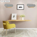 GobekUsa Simple & Stylish Grey Metal Oval Shade Sconce for Bedroom - Warm/White LED Wall Light Fixture